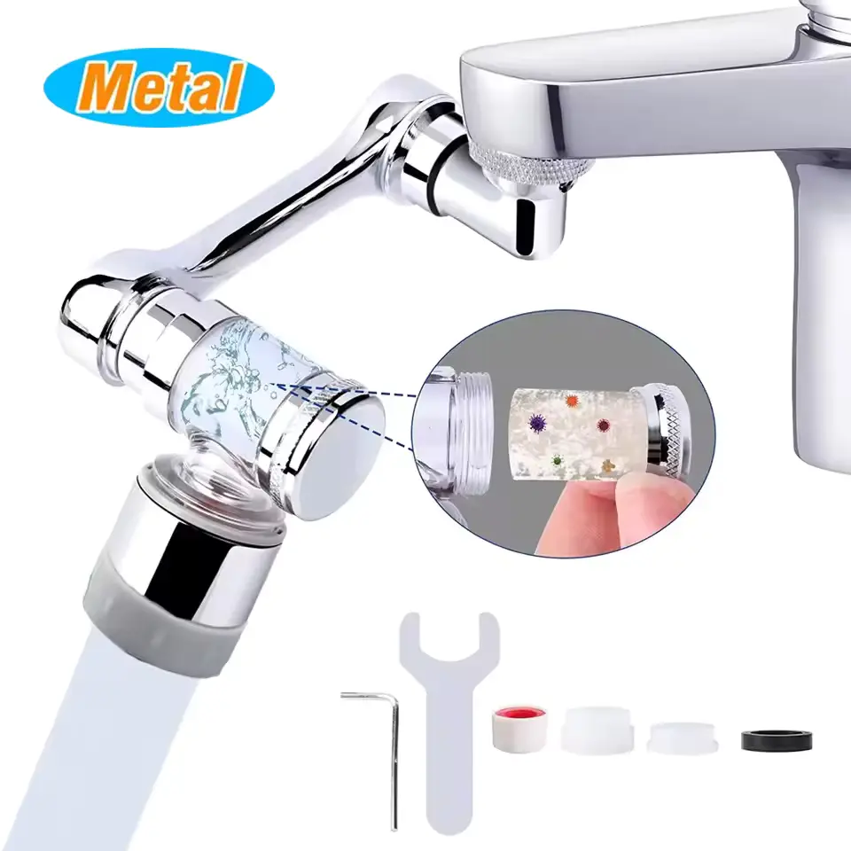 Metal 1080° Rotation Faucet Extender with Filter