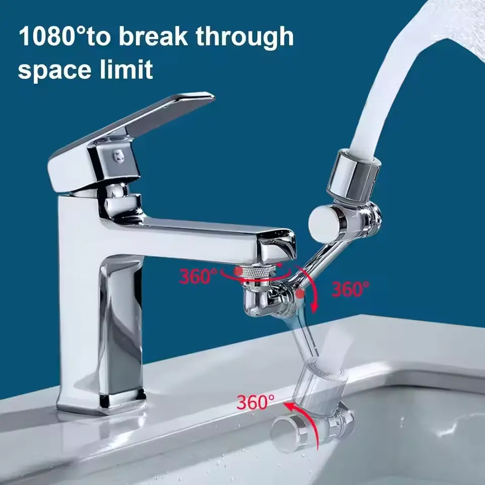 Metal 1080° Rotation Faucet Extender with Filter
